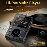 DSD Lossless Player 2.4 Inch LCD Screen Portable Music Player USB-C Charging Walkman Audio Player for Travel Commute Office