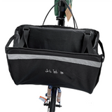 For Brompton Folding Bike Bags & Panniers Picnic Basket Storage Bag with Waterproof Cover Metal Mount