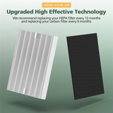 2-Pack Airmega AP-1512HH Filter Replacement For Coway Airmega AP-1512HH And 200M Air Purifiers, HEPA Carbon Pre-Filters