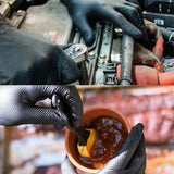 Diamond Grip Heavy Duty Nitrile Gloves Reinforced Palm Rubber Disposable Gloves Anti-slip Wear-resistant