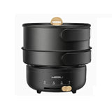 220V Folded Electric Cooking Pot Mini Portable Electric Skillet Split Type Frying Pan Travel Multifunctional Hotpot 1.2L