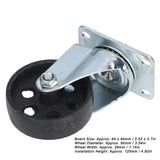 Swivel Caster 3.5in Cast Iron Wheel Dual Bearing Heavy Duty Accessory for Cart Trolley Airports Hotels Warehouses