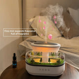250ml Air Humidifier Microlandscape Raindrop Essential Oil Aromatherapy Diffuser with 7 Colors LED Lights Mist Humidifier
