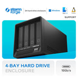 4-bay 10Gb External Hard Drive Enclosure (DAS), Plug and Play, Supports SATA Hard Drives, D4-USB-10G