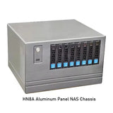 8-bay NAS Chassis, Hot-swappable Rear Panel, 3.5'/2.5' SATA/SAS Ports, MATX Motherboard, FLEX Power Supply Bay