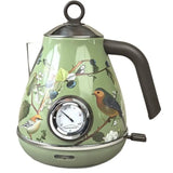EU Plug Compatible 1.7L Retro Electric Kettle 1850W Stainless Steel Handmade Decals Auto Power Off Teapot For Quick Boiling
