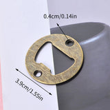 100pcs Stainless Steel Round Bottle Opener Insert Beer Opener Hardware for Resin