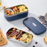 900ml Portable Electric Lunch Box Water Free Heating Bento Box Rice Cooker Thermostatic Heating Food Warmer For Office