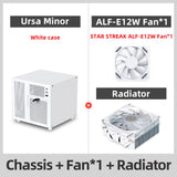 Ursa Minor NAS Chassis 4 Bay Mini-ITX Case, 9.9L Compact Design Supports SFX/SFX-L PSU & 70mm CPU Cooler for Home Server Storage