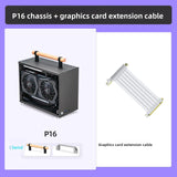 P16 ITX Case All-Aluminum A4 Small Portable Mini Laptop Desktop Computer 1U Power Supply