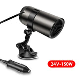 Car Heater Air Cooler Fan 12V 24V 150W Fast Heating Rotatable Defogger Defroster Vehicle Windscreen Demister Fan for Automobile