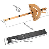 Ruler for Table Saw Router Woodworking Tools Miter Gauge With Track Stop Table Saw/Router Miter Gauge Sawing Assembly Angle