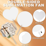 18 PCS Sublimation Fans Blank, PET Plastic Sublimation Hand Fans for Church Parties Graduation Party Favors