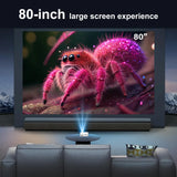 Projector Portable Small Design, HDMI USB Interfaces, Built-in Speaker, EU/US Plug Choices for Travel Use
