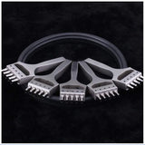 5 Prong Eyelet Cutter Head Removable Chisel Stainless stee Leather Punch Tool Craft Watch Band Strap Oval Hole Puncher Stitching
