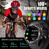 KT76 Sports Smartwatch Men With Flashlight 1.53-inch HD Screen BT Calls 3ATM Waterproof Compass Health Monitor