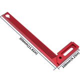 300mm CrossLine Calibration Ruler T-Type Scribing Marking Gauge Aluminum Alloy Height Gauge Woodworking Measuring Ruler