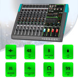 Biner MG8 USB Connection Built-in 256 Reverb Effect 8 Channels Digital Professional Audio Mixer Console
