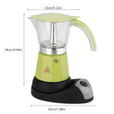 300ml/6 Cups 480W Electric Moka Pot Detachable Kitchen Stovetop Coffee Maker