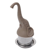 10pcs Elephant Fine Mesh Tea Infusers for Loose Tea Strainers with Tray