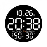 10Inch LED Digital Wall Clock with Remote Control Temperature Humidity Date Week Display Countdown Timing Electronic Alarm Clock