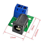 New DC Power Adapter Board 5.5*2.1MM Connector Compatible 5.5*2.5MM 2P Wiring Socket Diy Board 5.5*2.1 To 5.08 DC Power Adapter