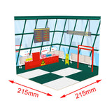 1/12 Scale Backdrop Scene Model Background Scene for Action Figures Dolls Mini Scale Car Parking Building Diorama Layout