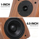 Passive Bookshelf Speakers 3D Surround Sound Dolby Digital Virtual Surround Sound Wired Subwoofer HIFI Audio Wooden Loudspeaker