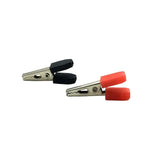 10PCS New 33MM/48MM Plastic Handle Test Probe Metal Alligator Clips Connector Connect Socket Plug Crocodile Power Clip Red+Black