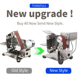 New Stepless Speed  Belt Sander 110V/220V Polishing Grinding Machine Mini Grinder Diy Belt Sander Sharpening Machine Polish Tool