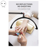 ABWG-20W 16inch U-Shaped Led Half Moon Beauty Lamp Ring Eyebrow Tattoo Beauty Salon Eyelash Extension Lamp White EU