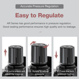 Pneumatic Air Pressure Regulator AR3000-N02 1/4 NPT Port Thread 0-150 PSI Gauge Aluminum Alloy