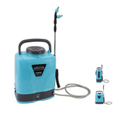 Battery Powered Backpack Sprayer Adjustable Pressure Agricultural Electric Sprayer with 5 Nozzles for Weeding Spraying Cleaning