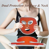 LED Beauty Facial Mask Skin Tightening Light Therapy Masks Esthetician LED Neck Masks Professional Facials Cosmetic Devices