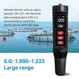 7 In 1 Digital Water Quality Tester PH TDS EC ORP Meter Salinity SG Temperature For Freshwater Aquarium Swimming Pool Fish Tank