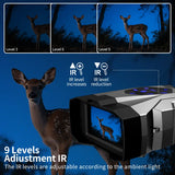 JA55 4K UHD Digital Binocular Telescope Camera 16X Zoom Birdwatcher Infrared Night Vision Binoculars for Hunting Camping