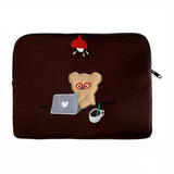 Cute Cartoon Bear Tablet Sleeve Bag Shockproof Soft Case Laptop Storage Bag Portable 11/13/15 Inch Tablet Sleeve Case