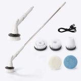 6-in-1 & 5 in 1 wireless electric cleaning brush for kitchen and bathroom cleaning, electric rotating cleaning brush.