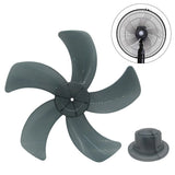 16 Inch Household Fan Blade Five Leaves With Nut Cover For Pedestal Table Floor Fan Blade Gray Fan Blade Accessories