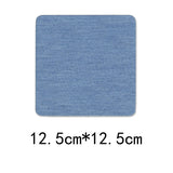 100pcs Denim Patches for Jean Clothing DIY Fabric Iron On Patches Appliques Repair Jeans Pants Elbow Knee Apparel