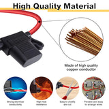 2Pcs Waterproof Standard Inline Fuse Holder 10/12/14/16/18  AWG Wire ATM Blade Fuse 10A 15A 20A 30A 40A for Boat RV  Truck