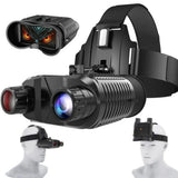 NV8160 Head Mounted Night Vision Goggles Binocular With Helmet 400 Meters Range, Built-in Rechargeable Battery for Hunting