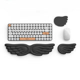 New Angel Wing Mouse Wrist Rest Set Non-Skid Ergonomic Wrist Support Silicone Memory Foam Mouse Pad for Office and Gaming