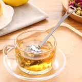 100pcs Stainless Steel Heart Shaped Tea Infuser Filter Spoon Strainer