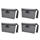 4X Money Bag With Lock, Lockable Cash Bag, Waterproof Bank Bag With Zipper And Lock For Cash, Cell Phone A