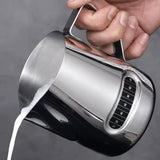 350ML/600ML Milk Frothing 304 Stainless Steel Milk Jug With Thermometer Milk Pitcher Heat-resistant And Durable