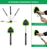 Windshield Cleaning Tool with 2 Microfiber Pads Car Window Cleaning Tool Extendable Handle Car Glass Cleaner for Car & Home Use