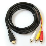 HDMI-compatible To 3RCA Cable 1.5M Audio Video Wire Cable Connector Adapter for Set-Top Box To TV