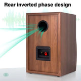 Passive Bookshelf Speakers 3D Surround Sound Dolby Digital Virtual Surround Sound Wired Subwoofer HIFI Audio Wooden Loudspeaker