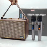 SK-2036 Portable Wireless Bluetooth Microphone Speaker System Dual-Mic Set Karaoke Outdoors Handheld Plaid/Patterned Speakers
